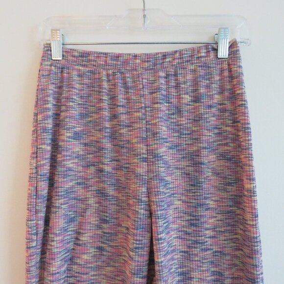 LISA SAYS GAH Josie Pant Ribbed Split Lettuce Hem Spacedye in Berry - Size M - Picture 3 of 13